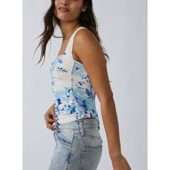 FREE PEOPLE Ginger Snap Top / Ivory Toile Combo - Picture 5 of 8